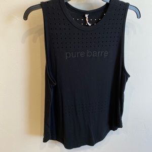 Glyder Black pure barre tank with hole detail- small
